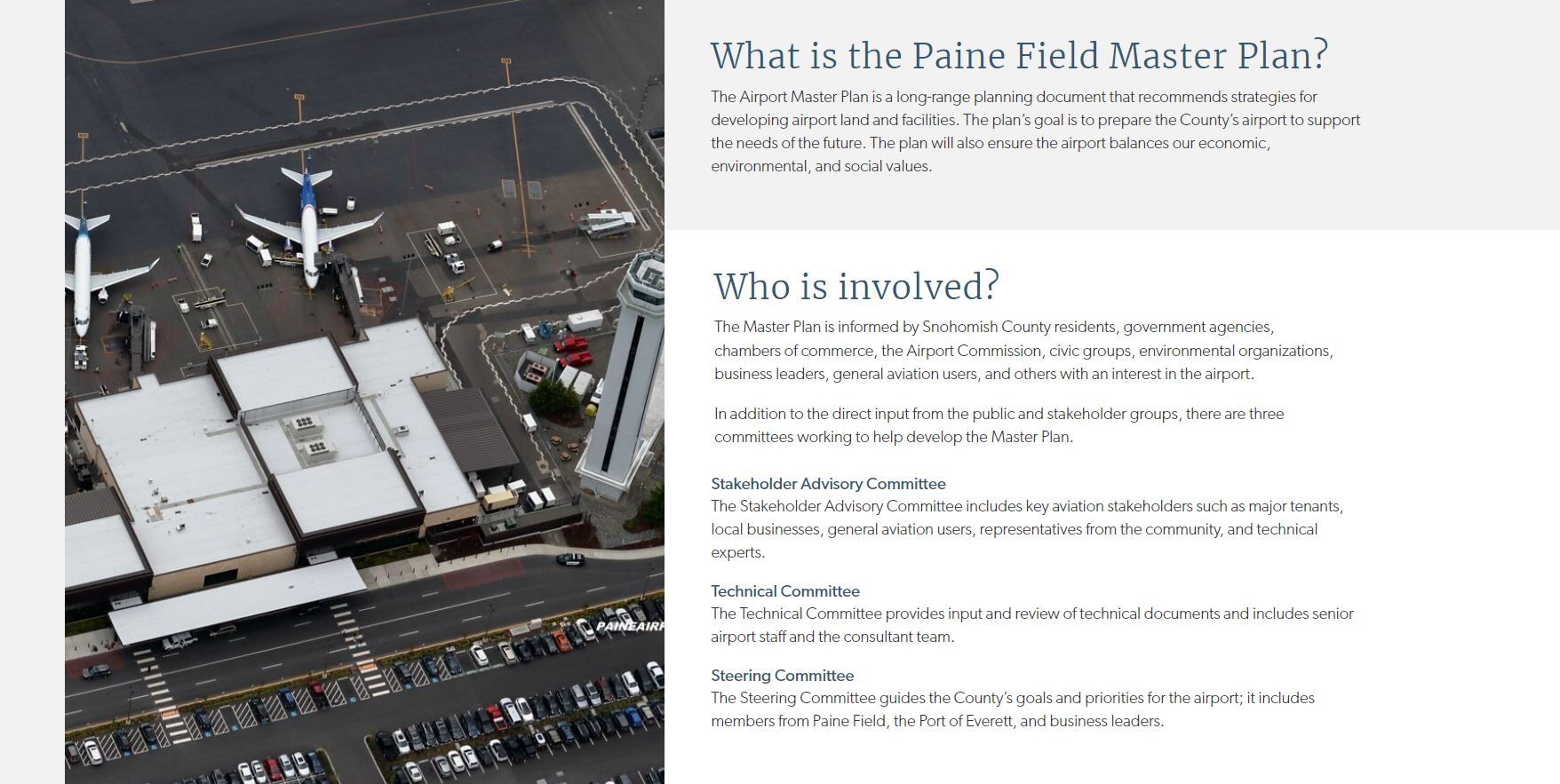 What is the Paine Field Master Plan