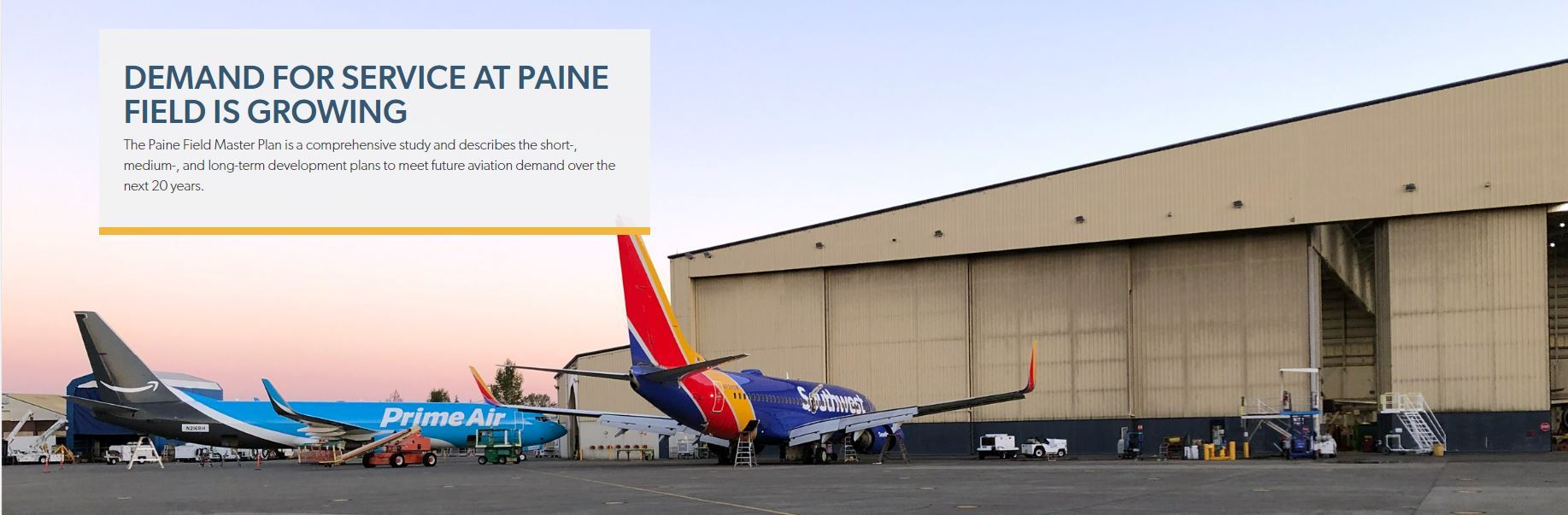 Demands for Service at Paine Field is growing